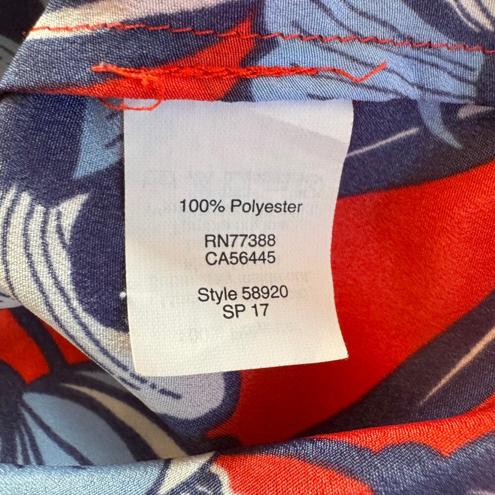 J. Crew Top Women's Red Floral Pattern Spaghetti Strap Sleeveless Sz‎ 10 - Picture 7 of 8